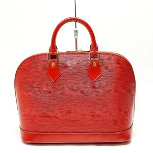 Louis Vuitton Alma Red Epi Hand Bag mon-551-091225